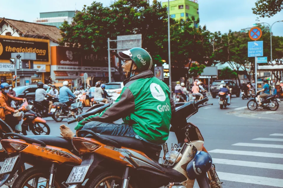 Xe đón khách buổi sáng